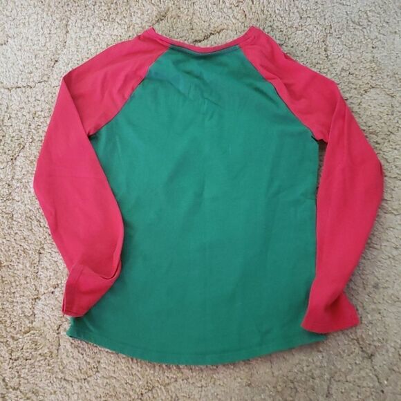 Cute Holiday Time Reindeer Joy Girls Top Sz L - Picture 3 of 5